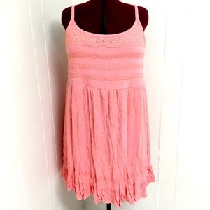 3XL TORRID Coral Crepe Strapless Sundress